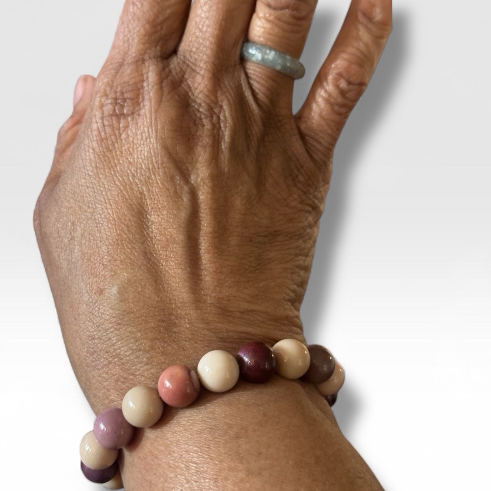 Mookaite Crystal Beaded 11mmBracelet